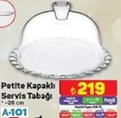 PAŞABAHÇE PETİTE KAPAKLI SERVİS TABAĞI 26 CM